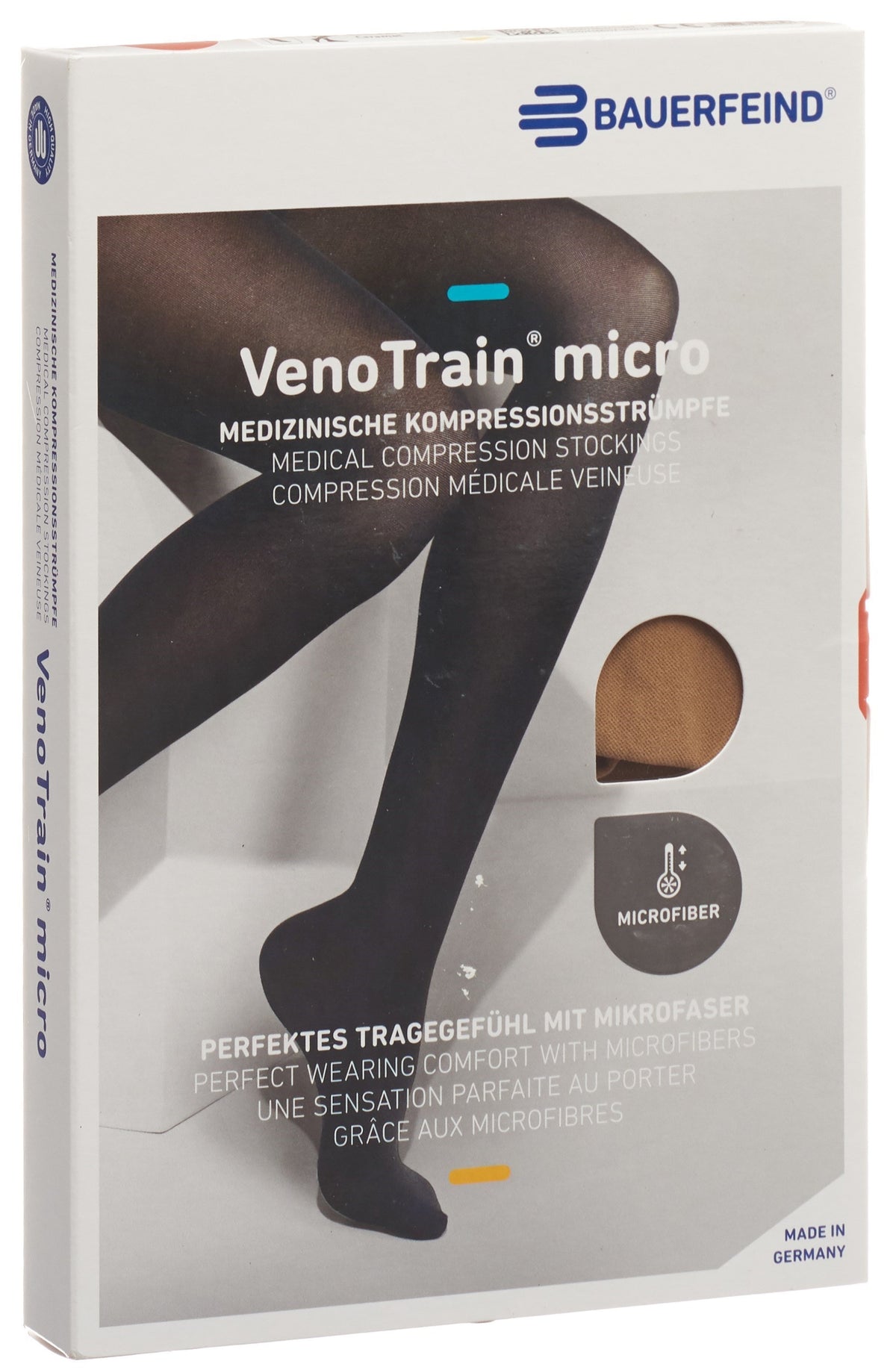 VenoTrain micro AD KKL2 Grösse XS normal/long geschlossene Fussspitze caramel (1 Paar)