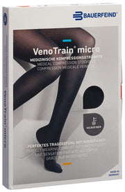 VenoTrain micro AG KKL2 Grösse XL plus/long geschlossene Fussspitze schwarz Haftband Mikronoppen (1 Paar)