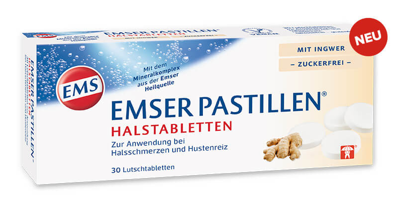 EMSER Pastillen mit Ingwer zuckerfrei (30 Stk)