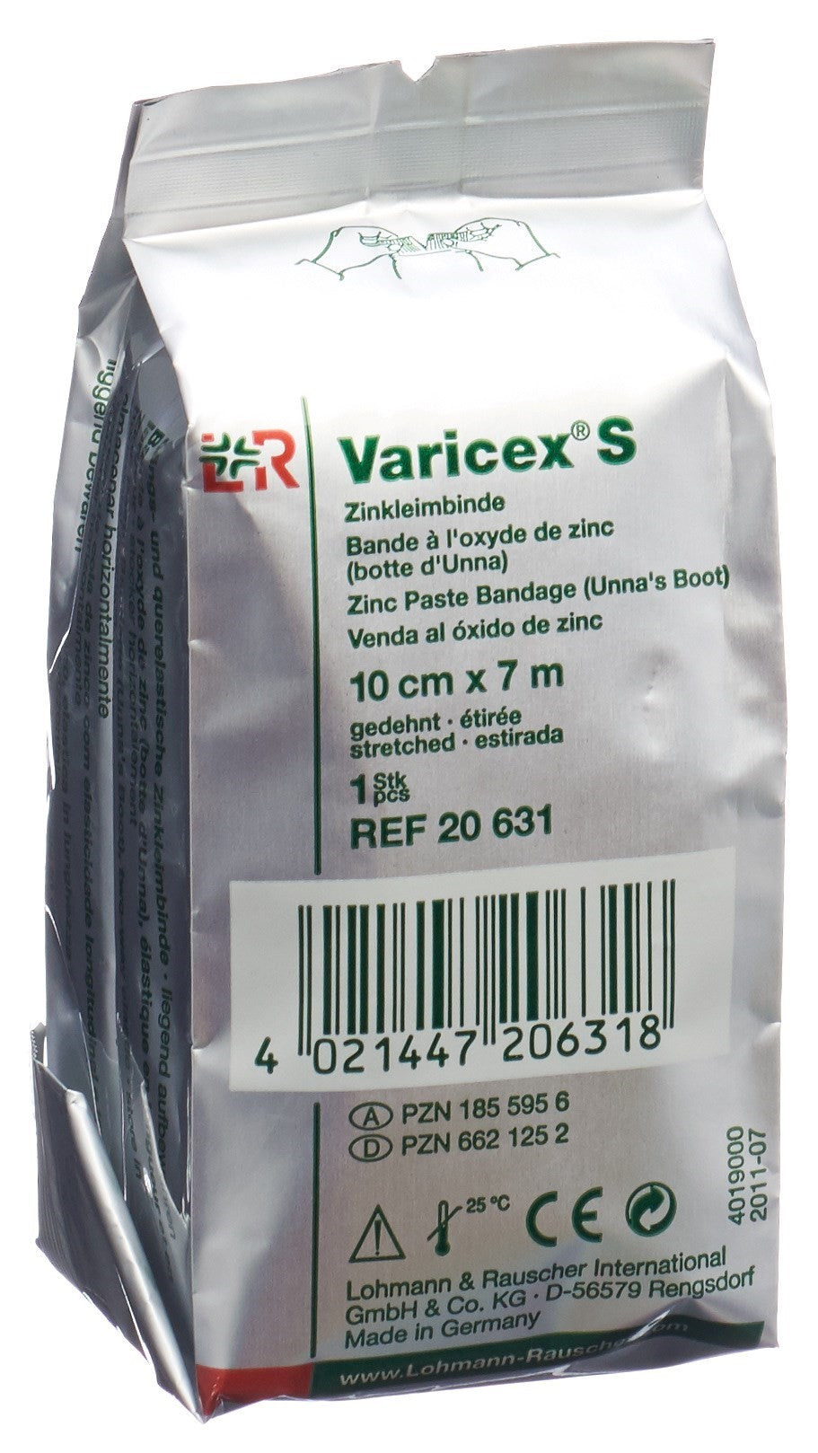 Varicex S Zinkleimbinde 10cmx7m (1 Stk)