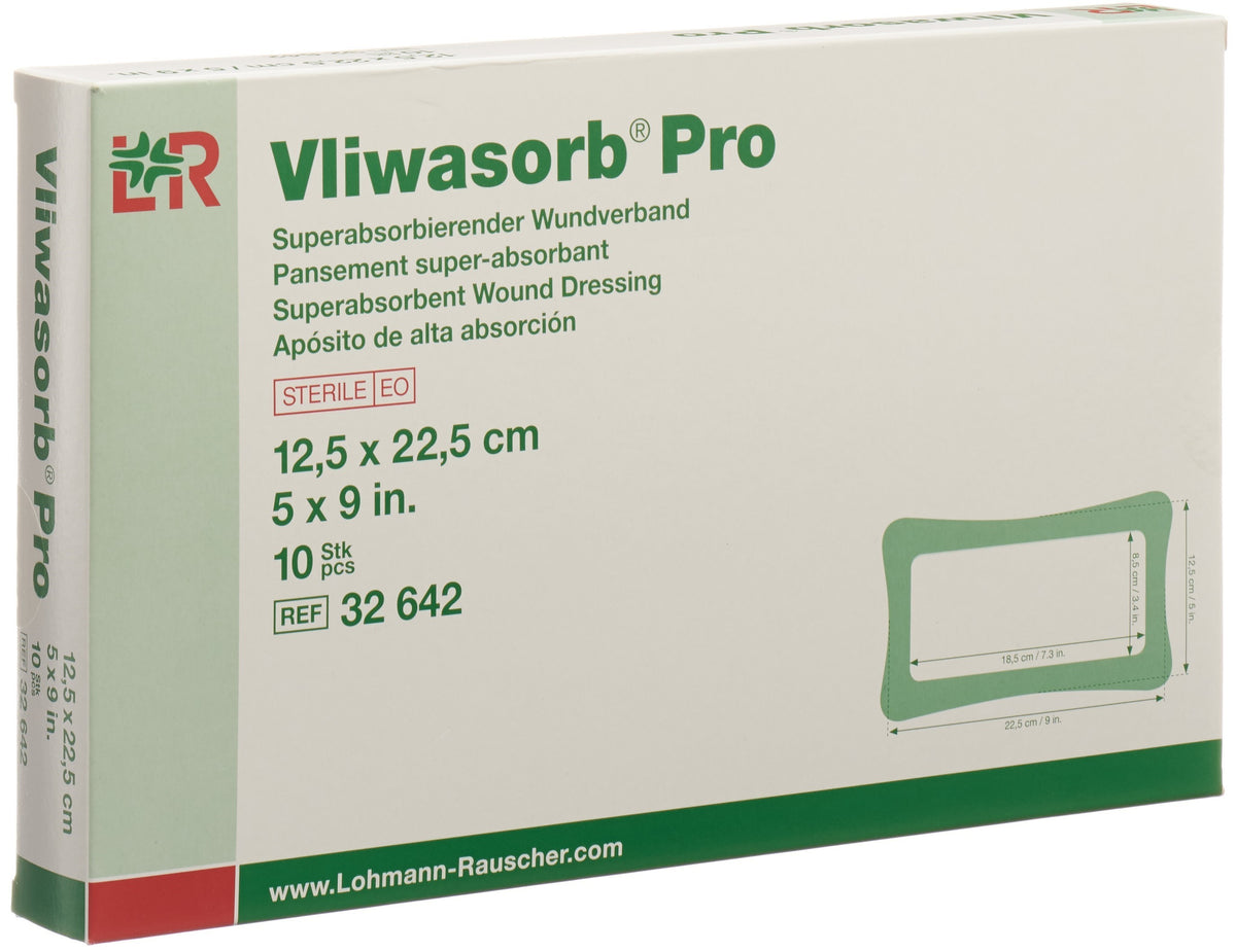 Vliwasorb Pro Wundverband 12.5x22.5cm (10 Stk)