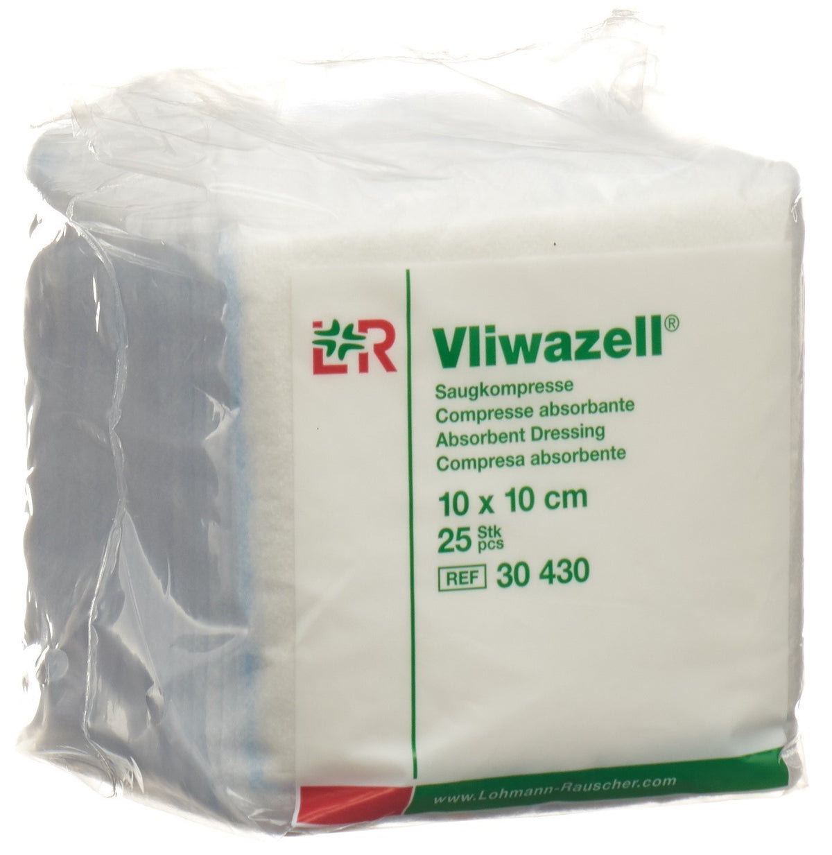 Vliwazell Saugkompresse 10x10cm (25 Stk)