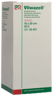 Vliwazell Saugkompresse 10x20cm steril (30 Stk)