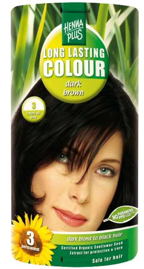 HENNA PLUS Long Lasting Colour 3 Dunkelbraun (1 Stk)