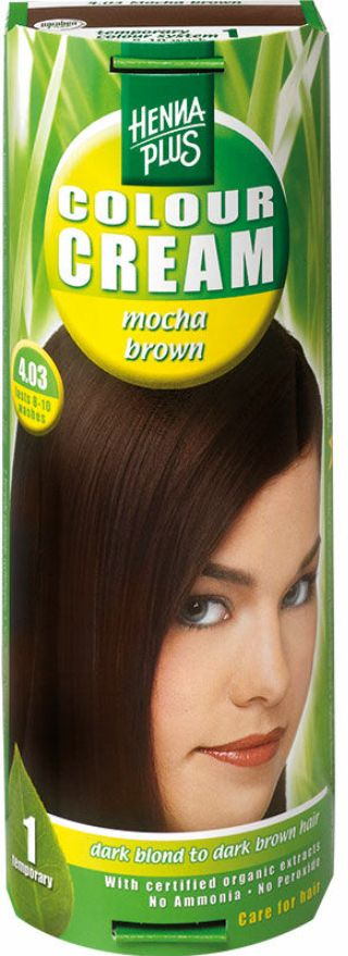 HENNA PLUS Colour Cream 4.03 Mokka Braun (60ml)
