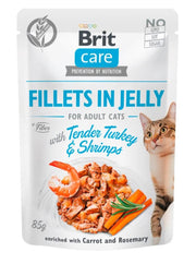 Brit Care Fel Adult in Jelly Truthahn + Shrimps (24x85g)