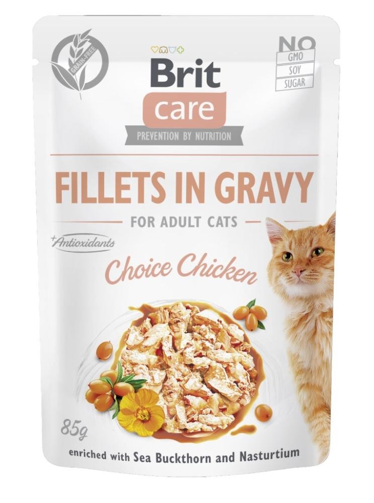 Brit Care Fel Adult in Gravy Choice Huhn (24x85g)