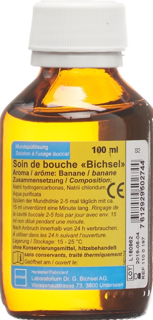 Soin de bouche Bichsel, Mundspülung mit Bananengeschmack (100ml)