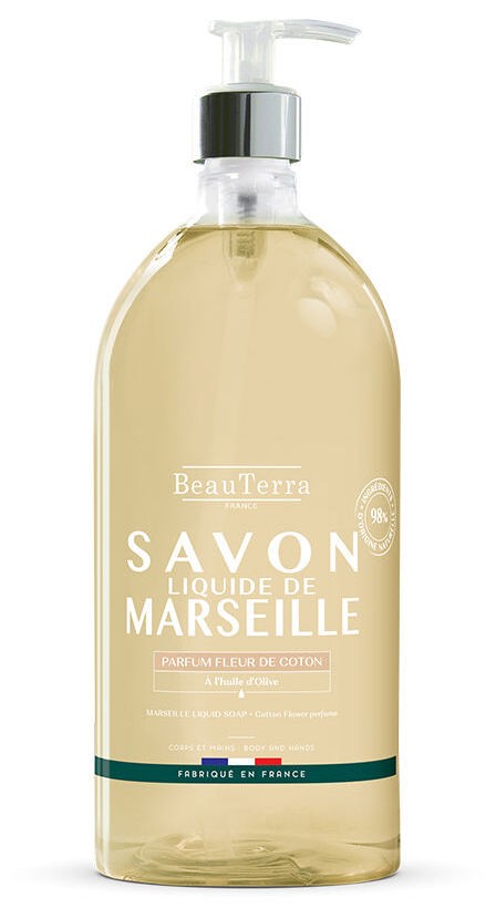 BeauTerra Flüssigseife Marseille Baumwollblüte (300ml)