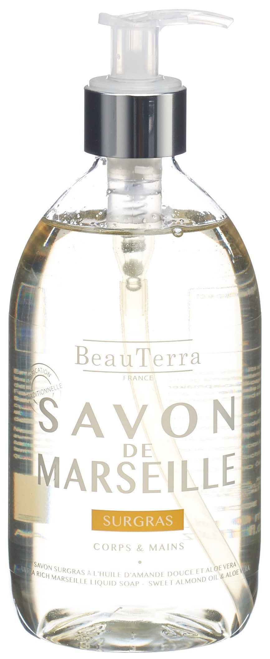 BeauTerra Flüssigseife Marseille surgras Mandel (1000ml)