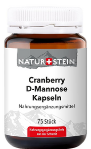 NATURSTEIN Cranberry D-Mannose Kapseln Glas (75 Stk)