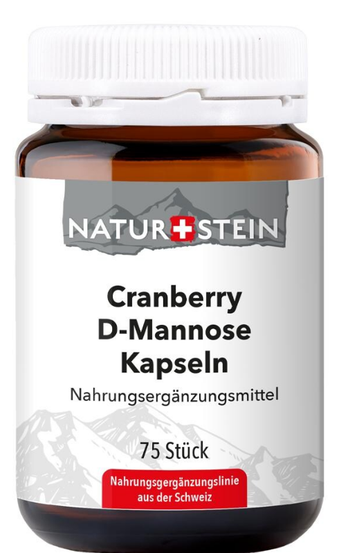 NATURSTEIN Cranberry D-Mannose Kapseln Glas (75 Stk)