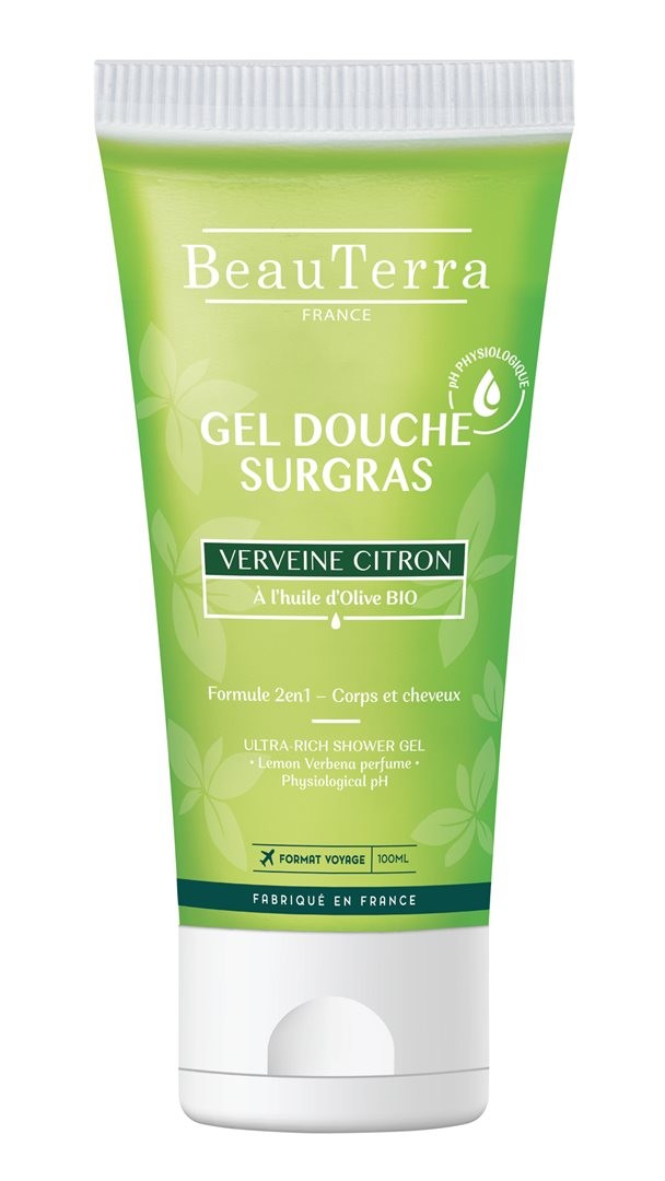 BeauTerra reichhaltiges Duschgel Zitronenverbene (200ml)