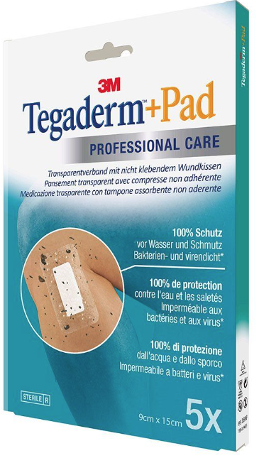 3M TEGADERM+PAD 9x15cm Wundkis 4.5x10cm (n) 5 Stk