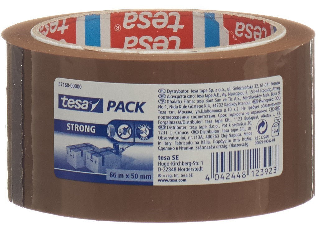 Tesa PP-Verpackungsband 66m:50mm braun strong (1 Stk)