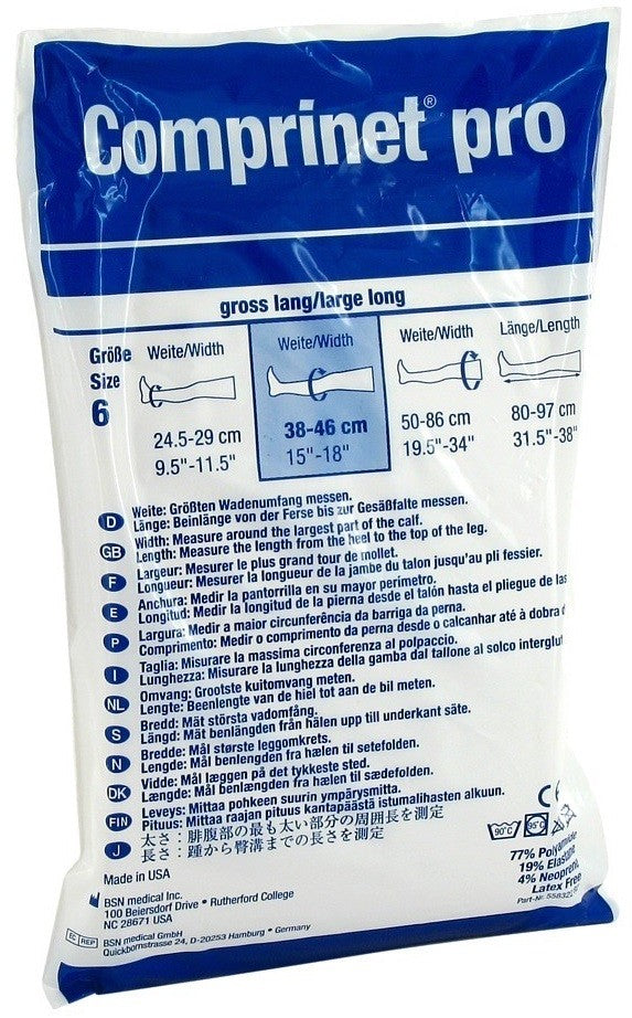 Comprinet pro Thromboseprophylaxe-Strumpf A-G Grösse 6 lang weiss (1 Paar)
