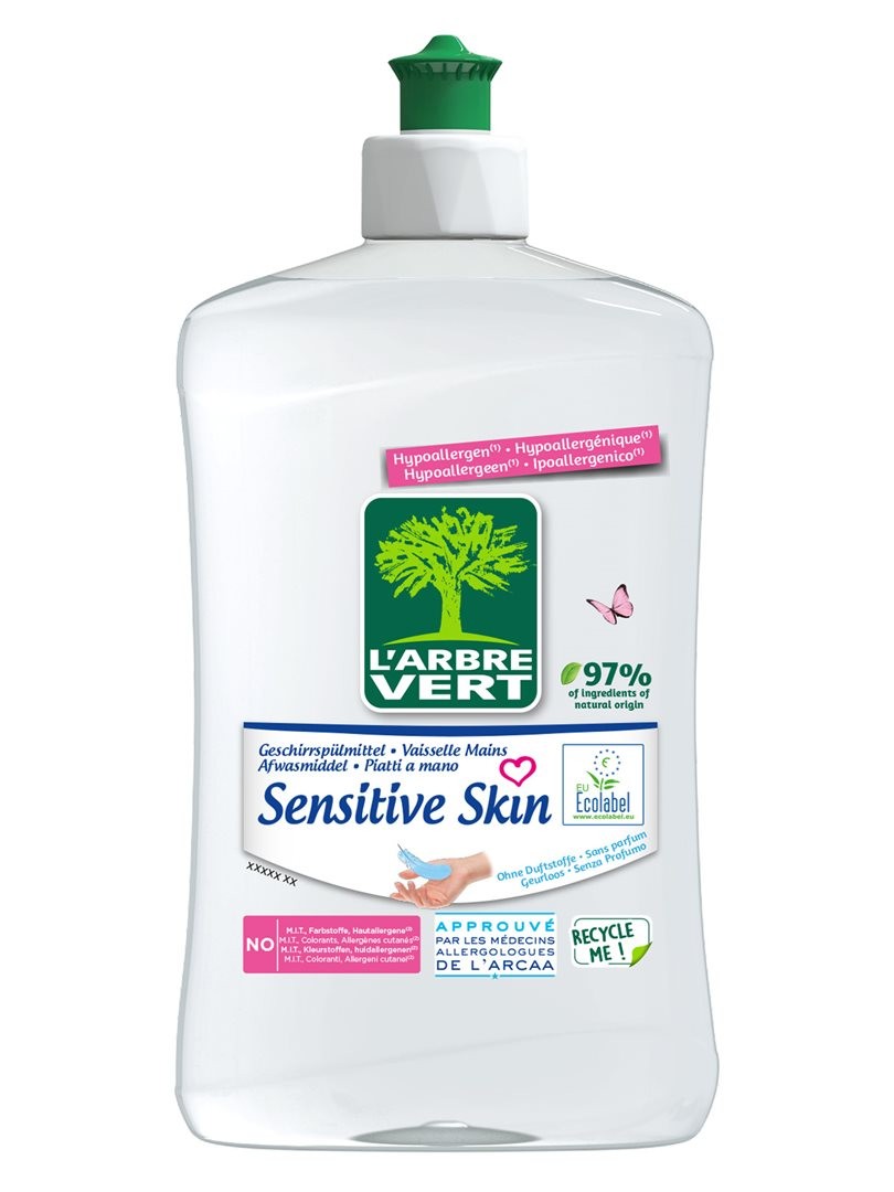 L'ARBRE VERT Öko-Geschirrspülmittel empfindliche Haut (500ml)