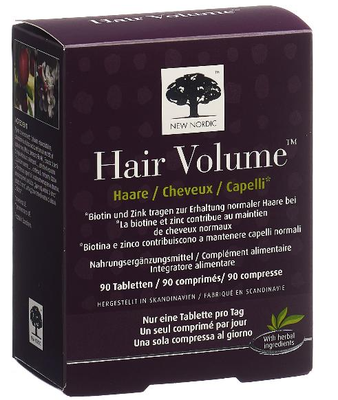 NEW NORDIC Hair Volume Tabl 90 Stk
