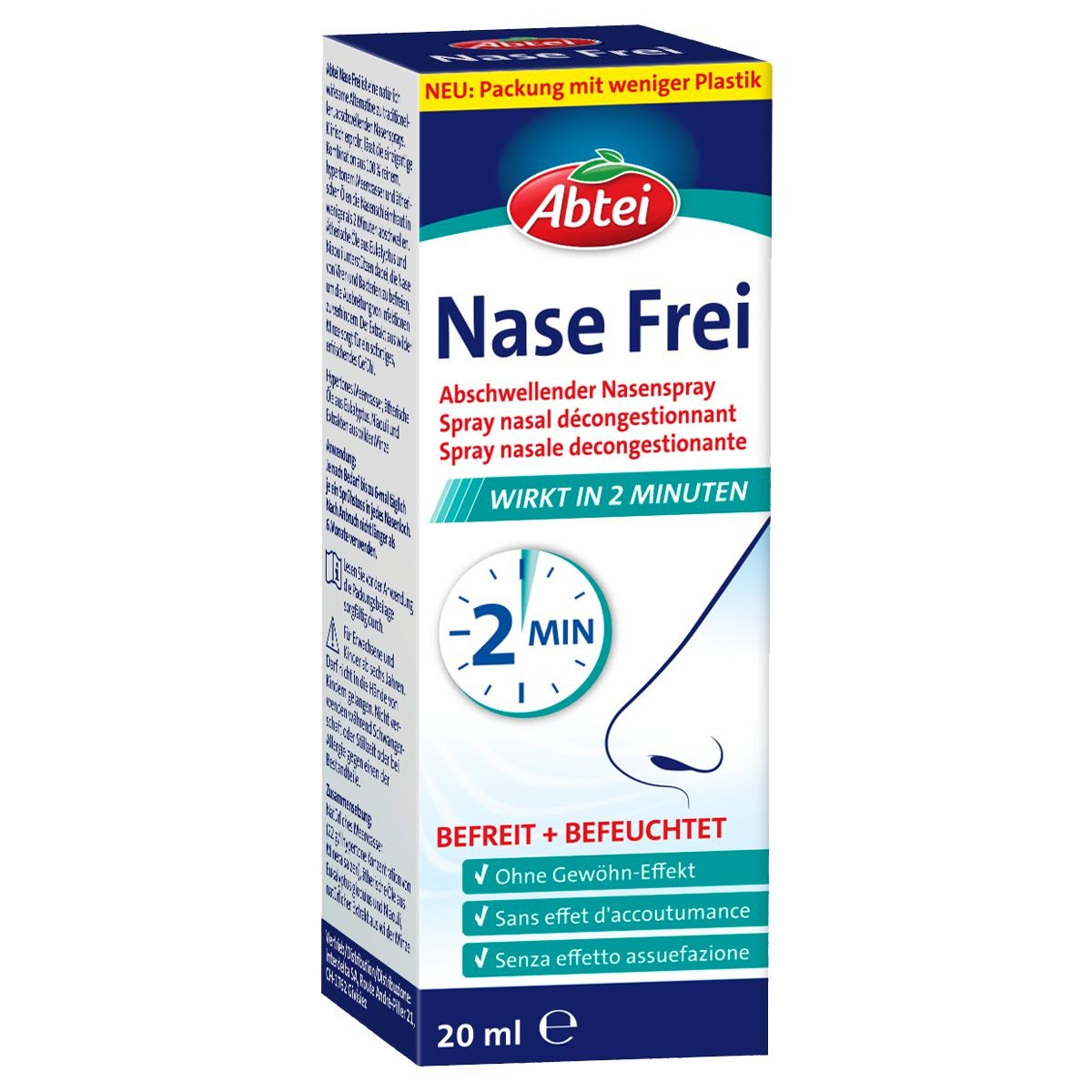 Abtei Nase Frei, abschwellender Nasenspray (20ml)