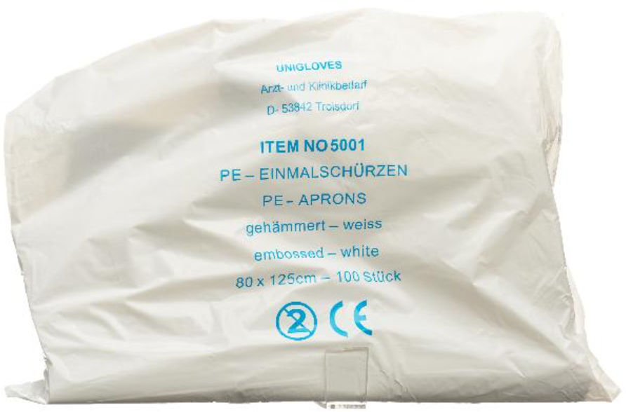 Unigloves Einmalschürzen 1250mm weiss (100 Stk)