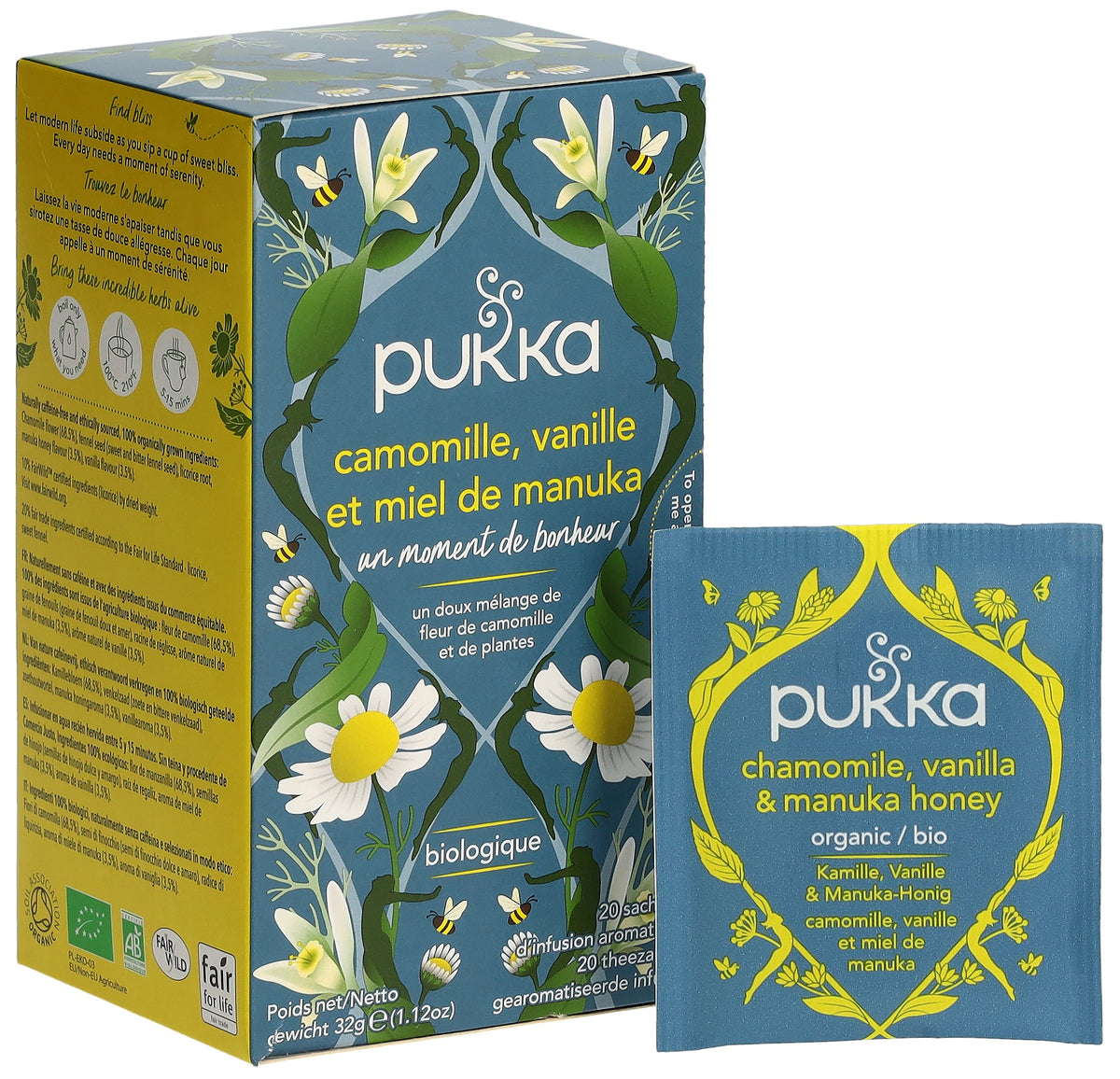 Pukka Kamille, Vanille & Manuka Honig Bio Tee (20 Stk)