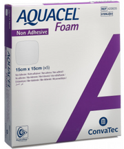 ConvaTec AQUACEL Ag Foam nicht adhäsiv 15x15cm (5 Stk)