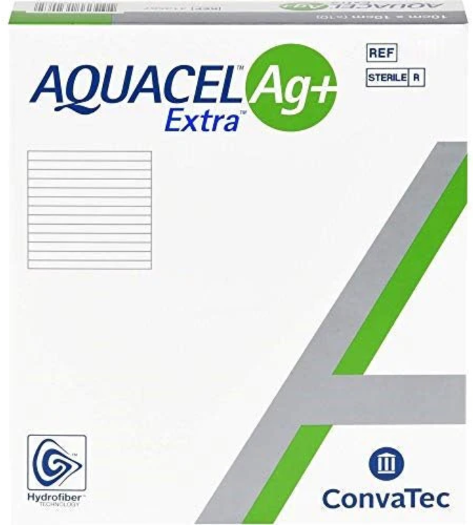 ConvaTec AQUACEL Ag+ Extra Kompresse 4x10cm (10 Stk)