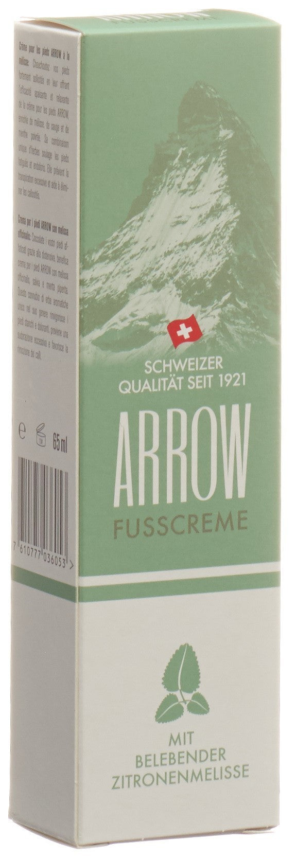 ARROW Fusscreme mit belebender Zitronenmelisse (65ml)