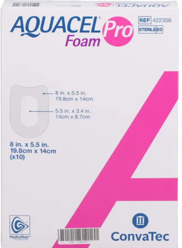 ConvaTec AQUACEL Foam Pro 19.8x14cm Ferse (10 Stk)