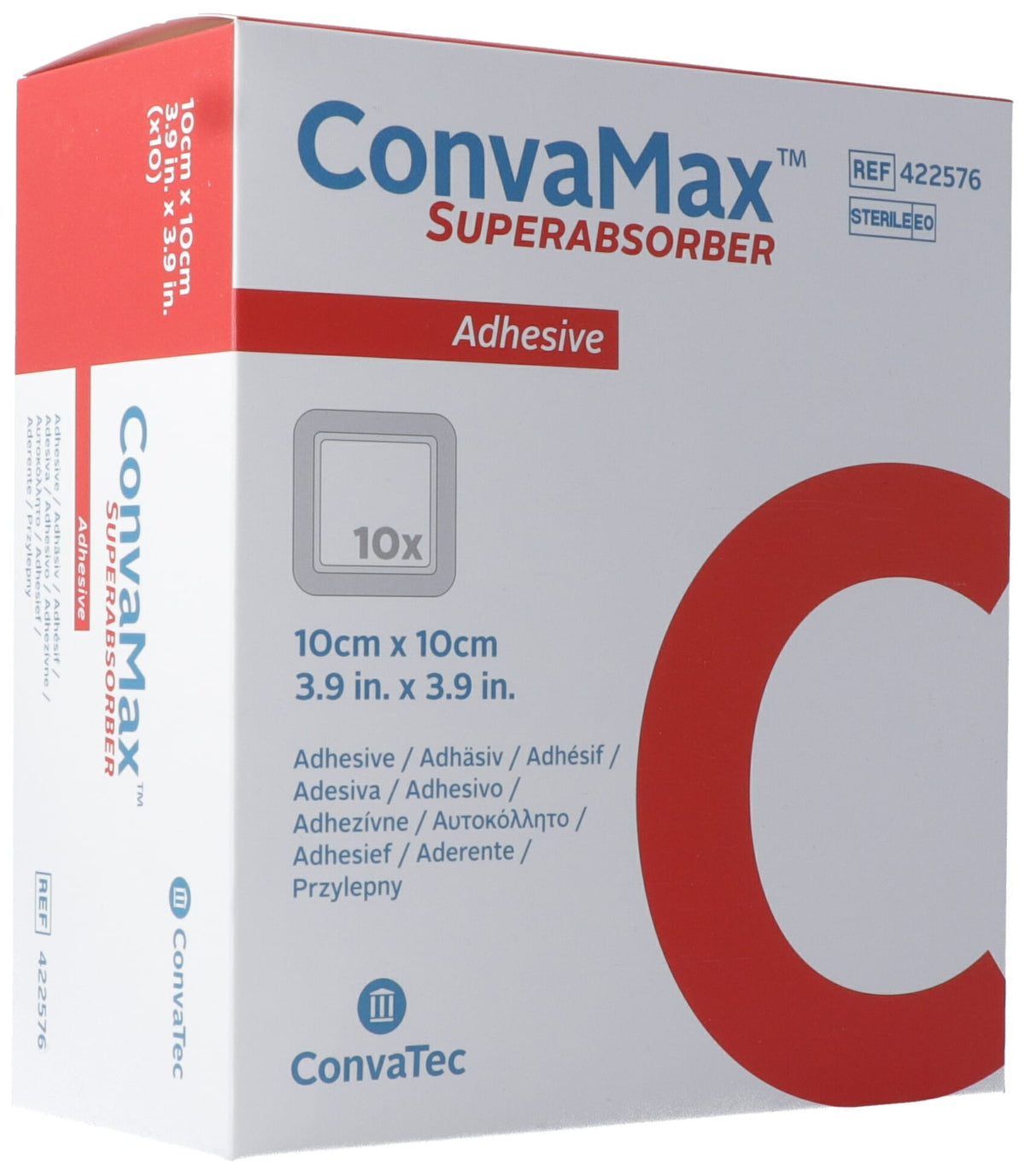 ConvaMax Superabsorber, 10x10cm, adhäsiv (10 Stk)