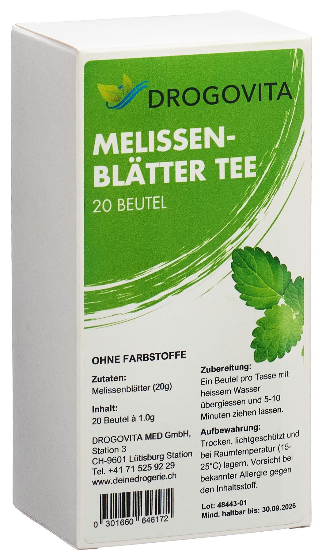 DROGOVITA Melissen Tee (20 Beutel)