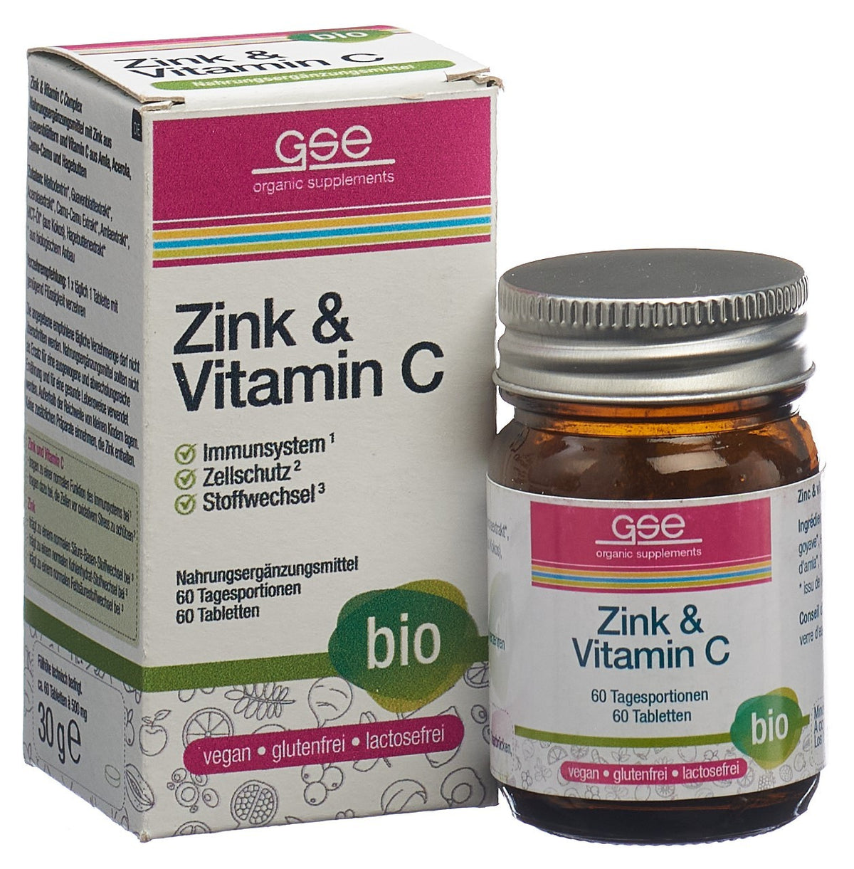 GSE Zink+Vitamin C Complex Tabletten Bio (60 Stk)