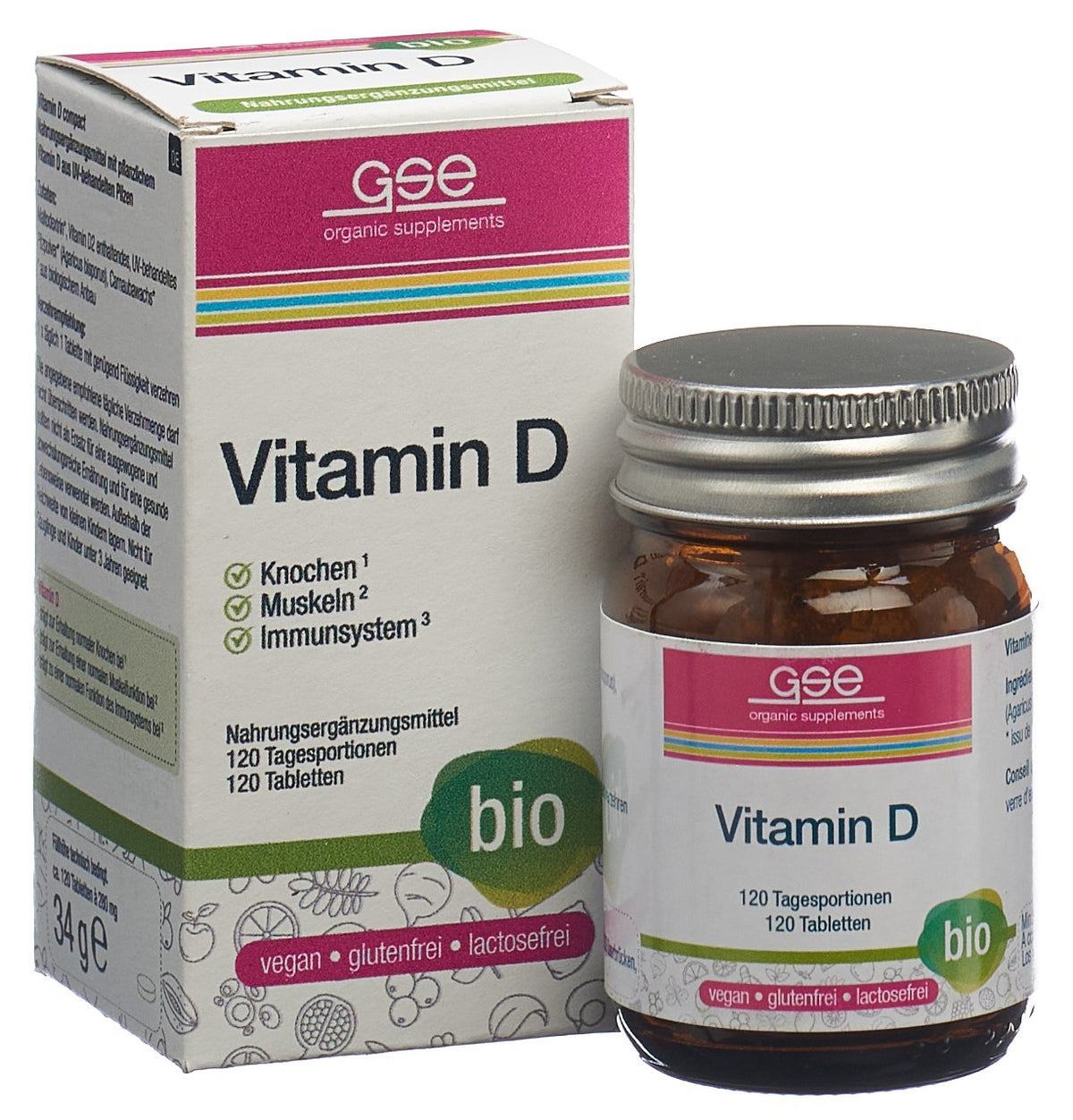 GSE Vitamin D Compact Tabletten Bio (120 Stk)