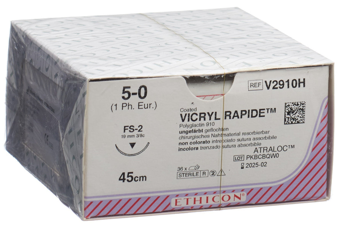 VICRYL RAPIDE 45cm ungefärbt 5-0 FS-2 (36 Stk)