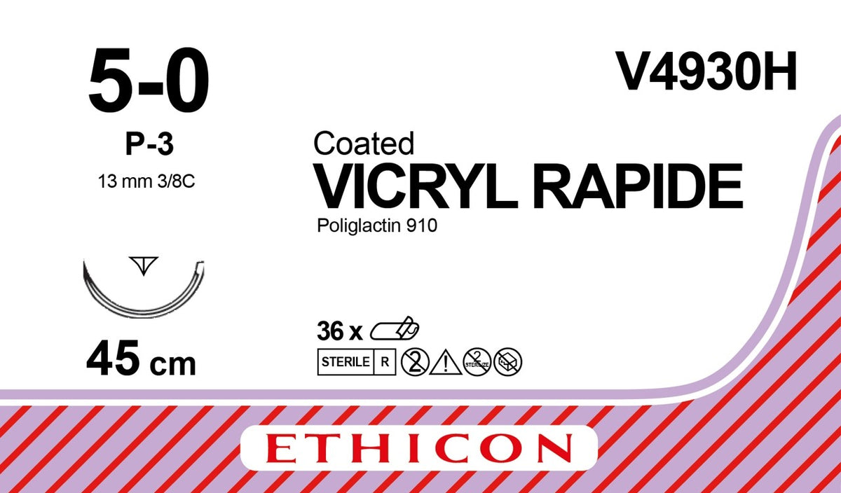 VICRYL RAPIDE 45cm ungefärbt 5-0 P-3 Multiple (36 Stk)