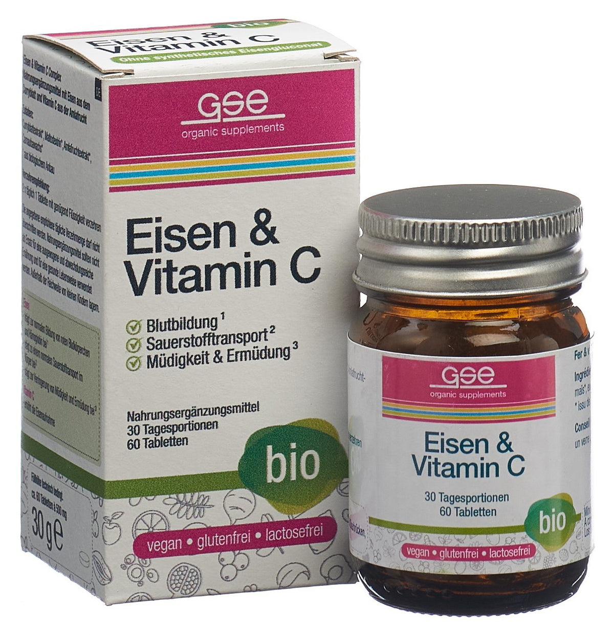 GSE Eisen+Vitamin C Complex Tabletten Bio (60 Stk)
