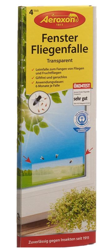 Aeroxon Fenster Fliegenfalle transparent (4 Stk)