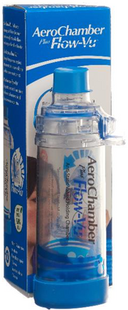 AeroChamber Plus Flow-Vu blau ohne Maske (1 Stk)
