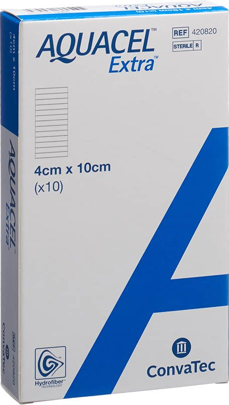 ConvaTec AQUACEL Extra Hydrofiber Verband 4x10cm (10 Stk)