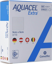 ConvaTec AQUACEL Extra Hydrofiber Verband 5x5cm (10 Stk)