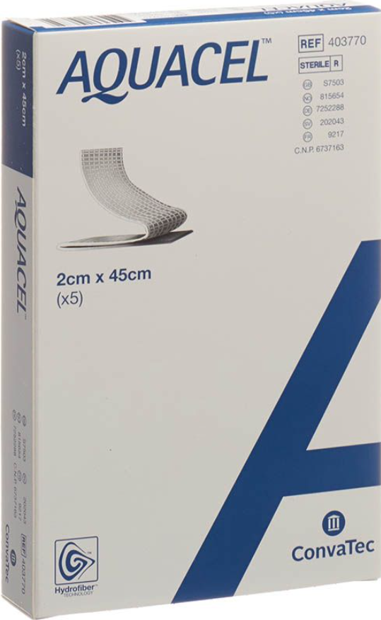 ConvaTec AQUACEL Hydrofiber Tamponaden 2x45cm (5 Stk)