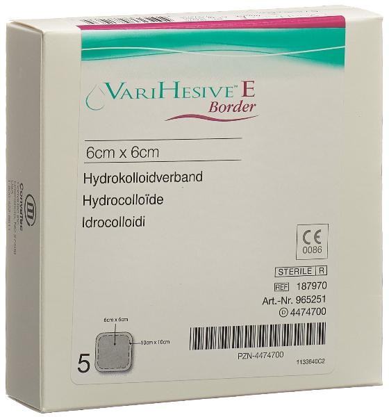 VariHesive E BORDER Verband 6x6/10x10cm (5 Stk)
