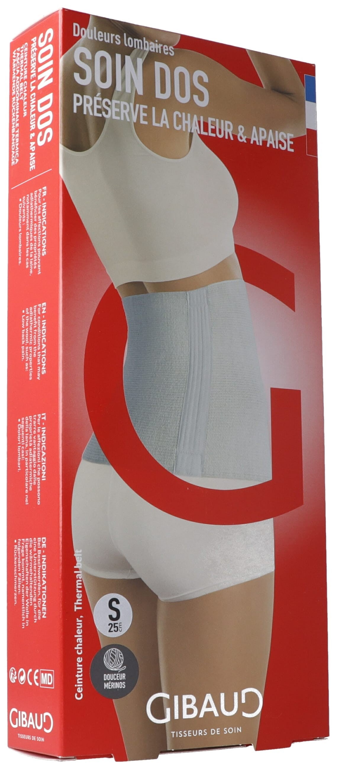 GIBAUD CHALEUR Nierenwärmer S, 25cm ecru (1 Stk)