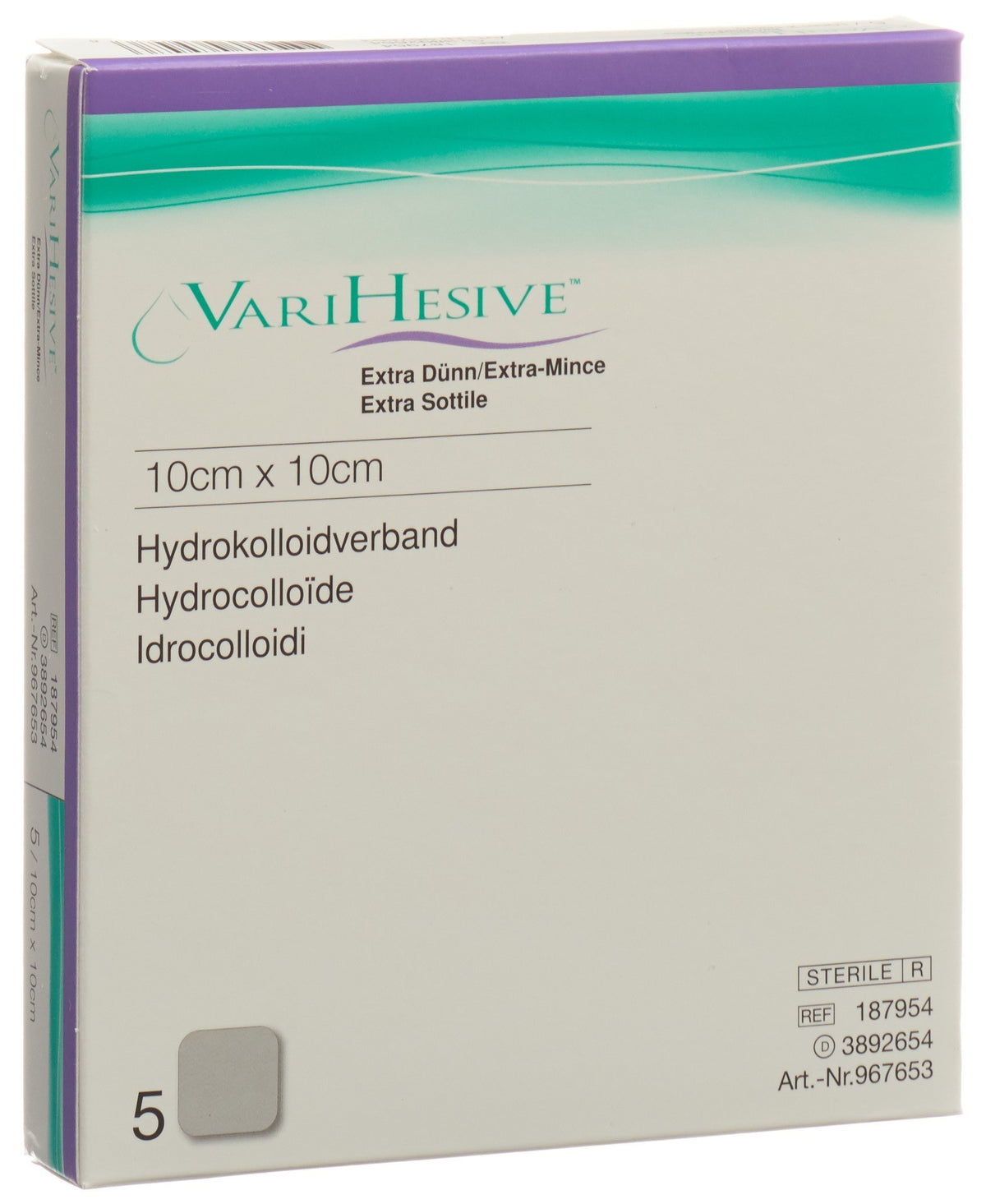 VariHesive Verband 10x10cm extra dünn (5 Stk)