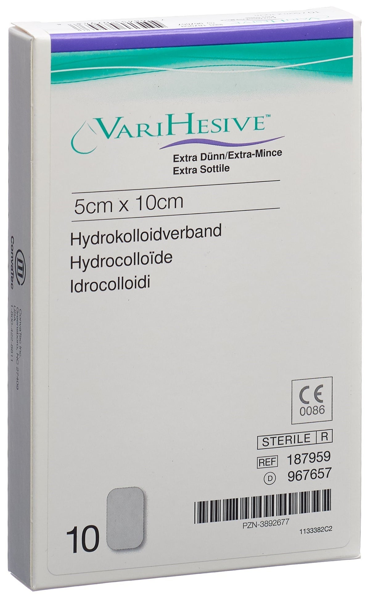 VariHesive Verband 5x10cm extra dünn (10 Stk)