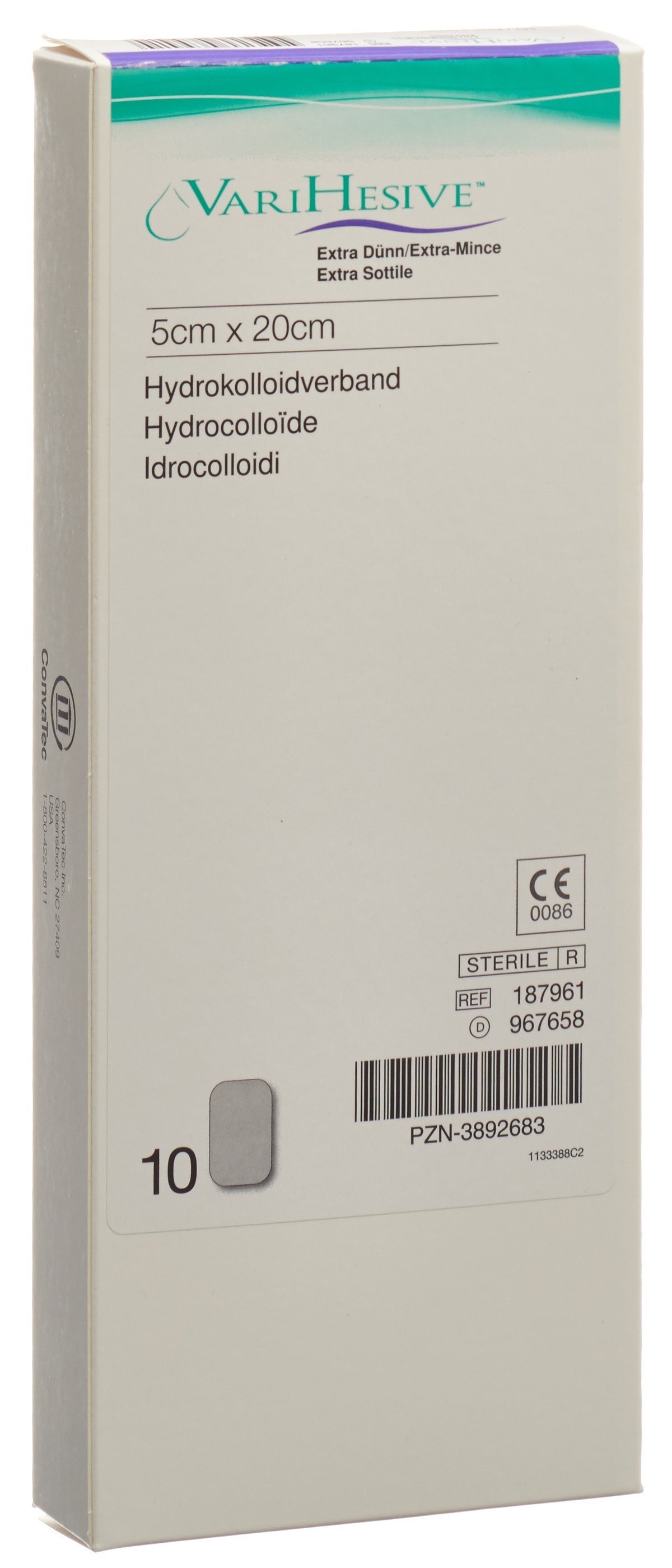 VariHesive Verband 5x20cm extra dünn (10 Stk)