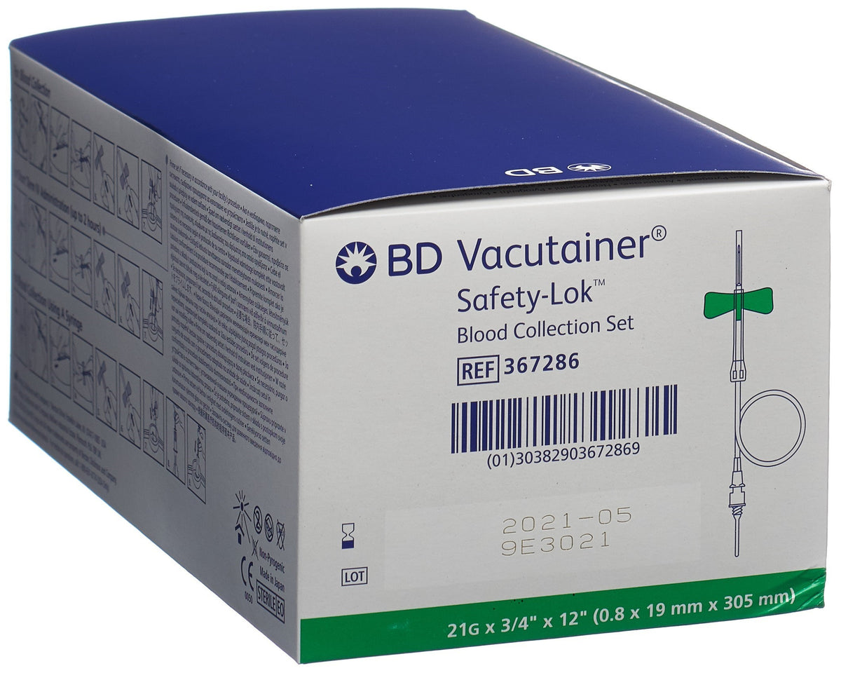 BD Vacutainer Blutentnahme Set 21Gx3/4 grün lang (50 Stk)