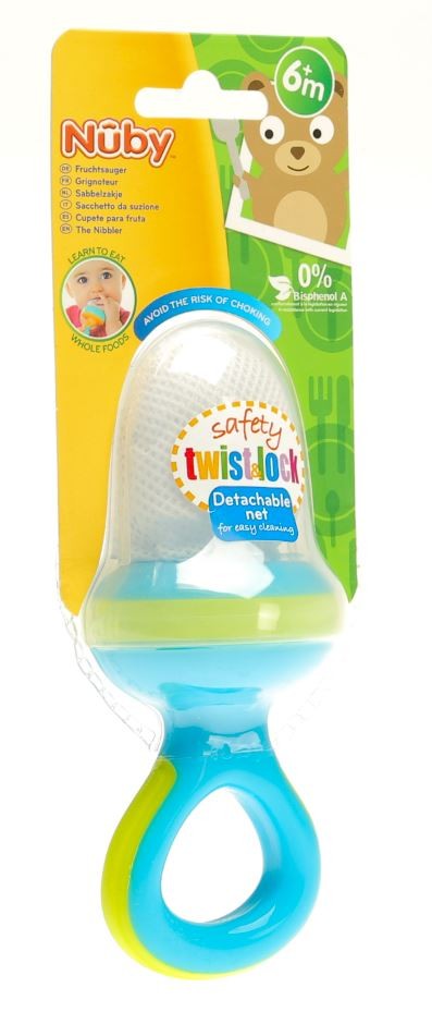 Nuby Fruchtsauger Premium blau-grün (1 Stk)