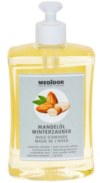 MEDiDOR Mandelöl Winterzauber mit Dosierspender (500ml)