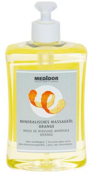 MEDiDOR Massageöl Orange mit Dosierspender (500ml)